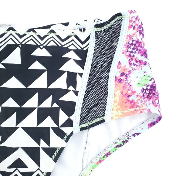 River Island Geometric and Colorful Animal Side Panel w/ Mesh Swimsuit Bottom| 4 - Picture 2 of 6